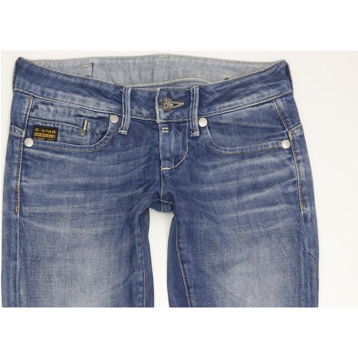 G-Star Midge Women Blue Straight Slim Stretch Jeans W27 L29