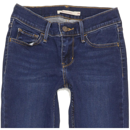 Levi's 710 Super Women Blue Skinny Slim Stretch Jeans W24 L30