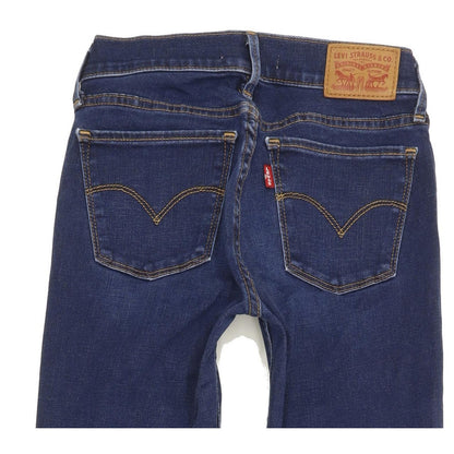 Levi's 710 Super Women Blue Skinny Slim Stretch Jeans W24 L30