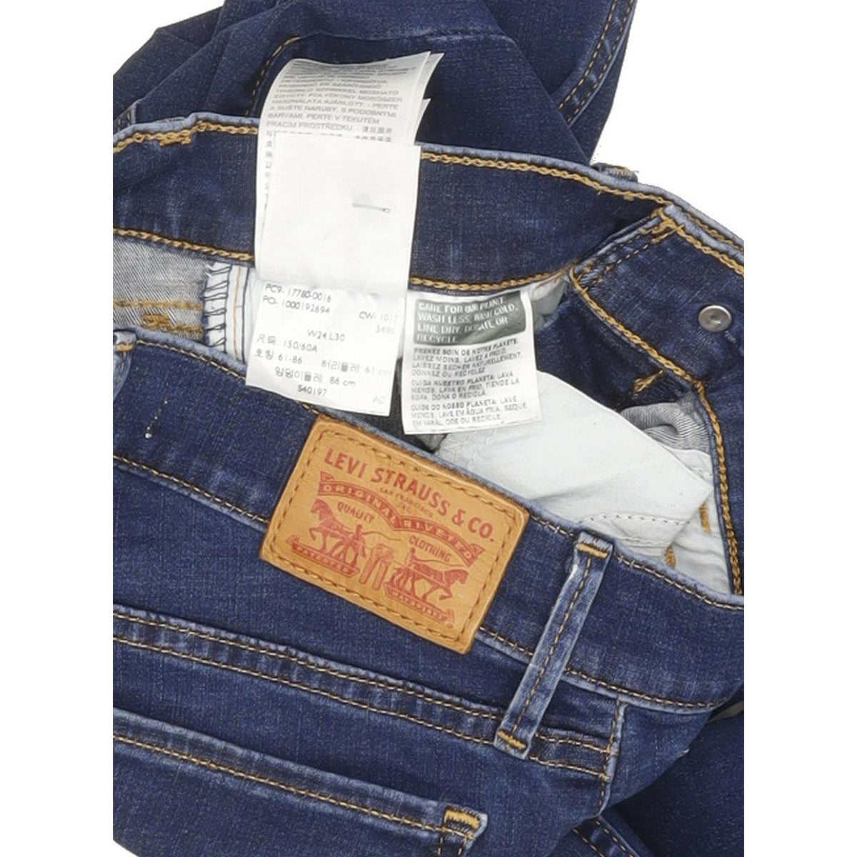 Levi's 710 Super Women Blue Skinny Slim Stretch Jeans W24 L30