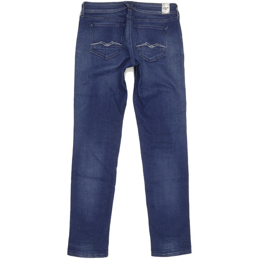 Replay Rose Women Blue Straight Slim Stretch Jeans W28 L30