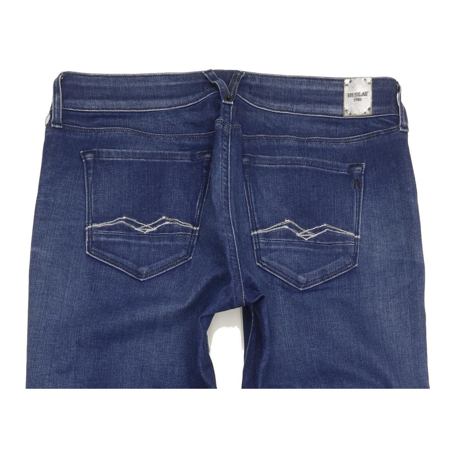 Replay Rose Women Blue Straight Slim Stretch Jeans W28 L30