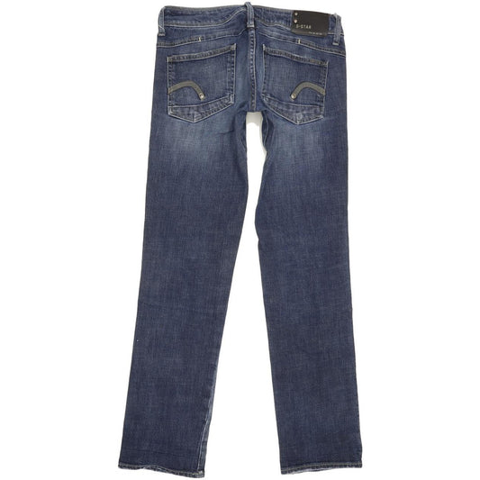 G-Star New Reesee Women Blue Straight Slim Stretch Jeans W29 L30