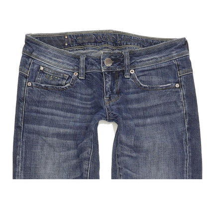 G-Star New Reesee Women Blue Straight Slim Stretch Jeans W29 L30