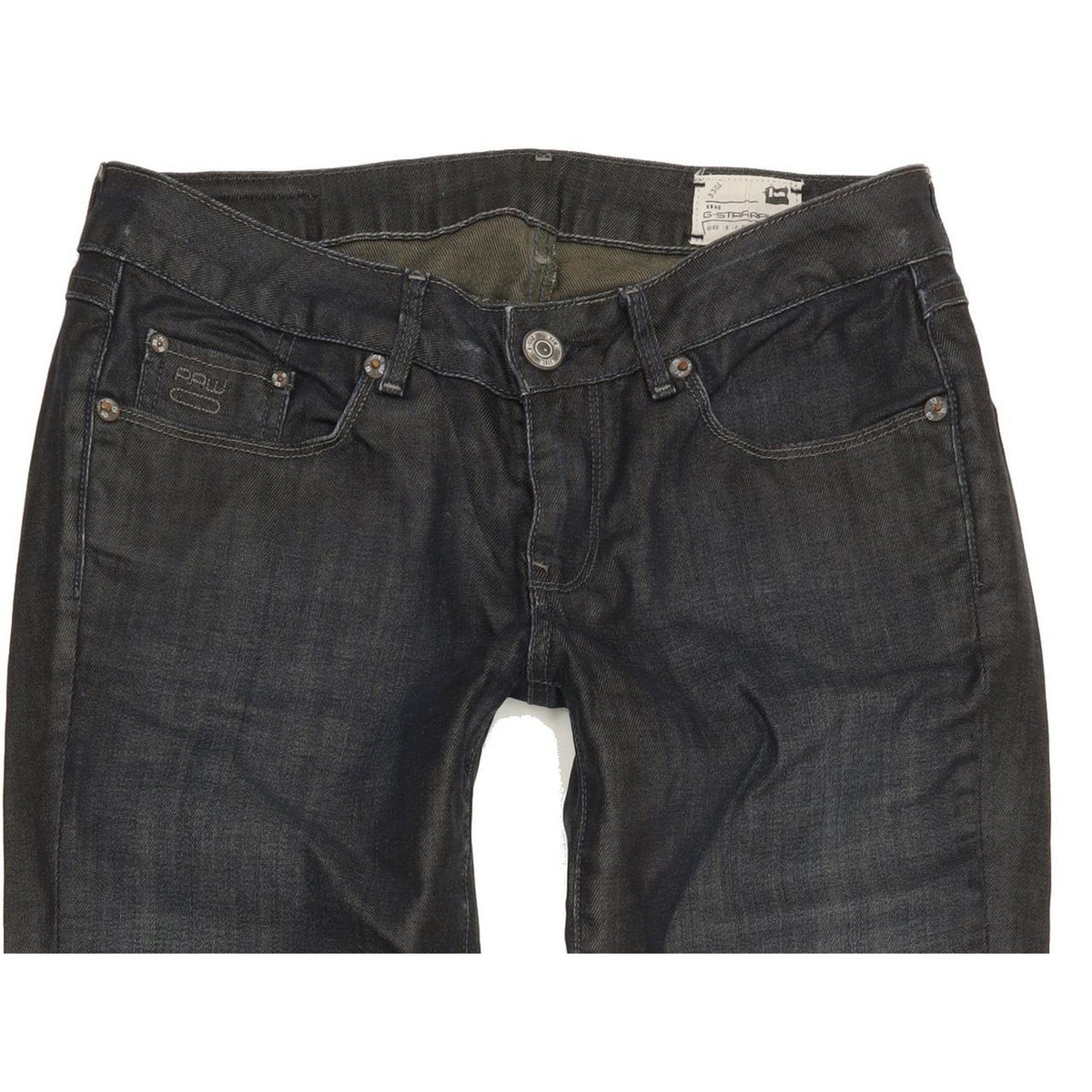 G-Star 3301 Women Navy Straight Slim Stretch Jeans W29 L31