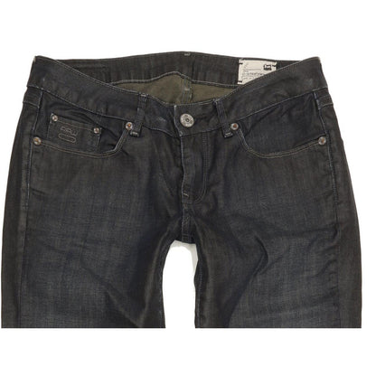 G-Star 3301 Women Navy Straight Slim Stretch Jeans W29 L31