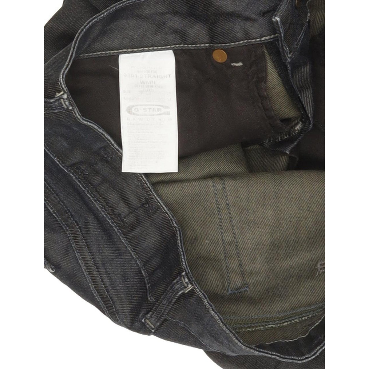 G-Star 3301 Women Navy Straight Slim Stretch Jeans W29 L31