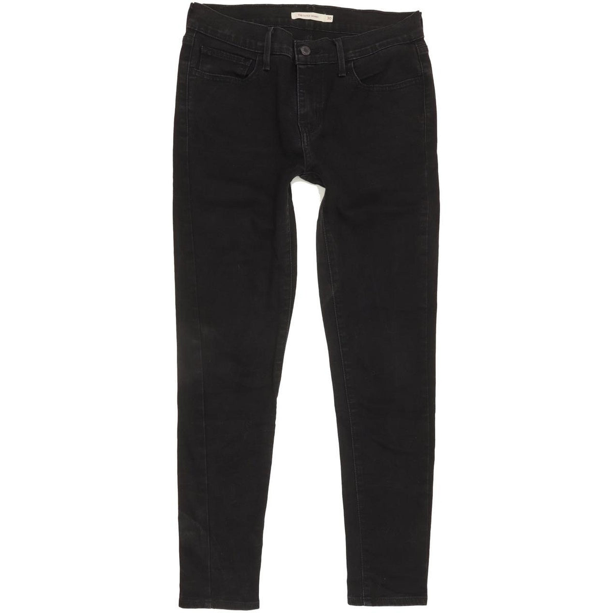 Levi's 710 Super Women Black Skinny Slim Jeans W30 L28