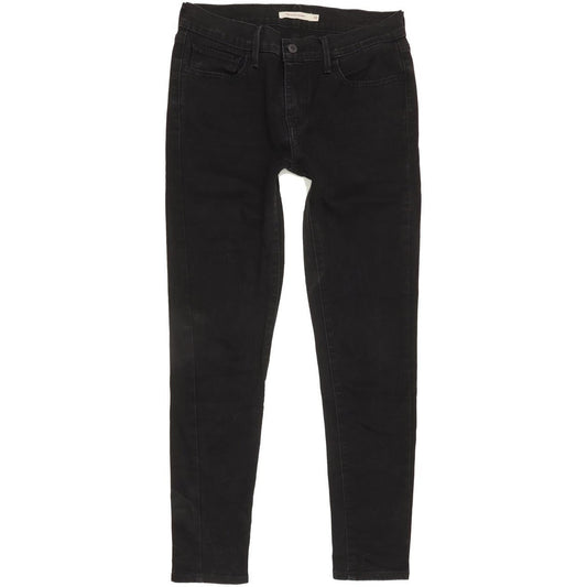 Levi's 710 Super Women Black Skinny Slim Jeans W30 L28
