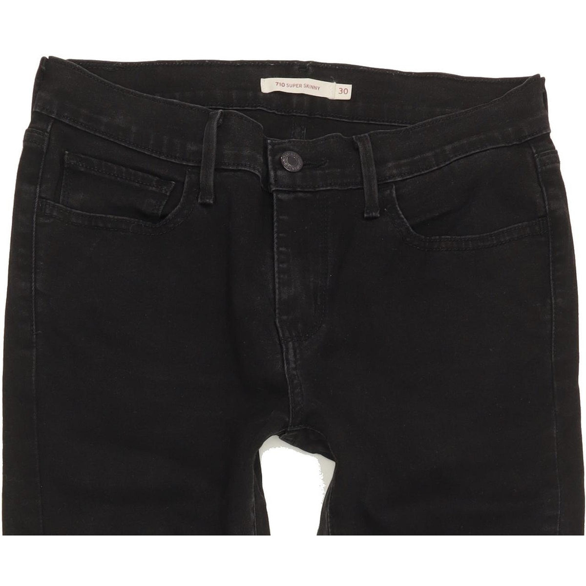 Levi's 710 Super Women Black Skinny Slim Jeans W30 L28