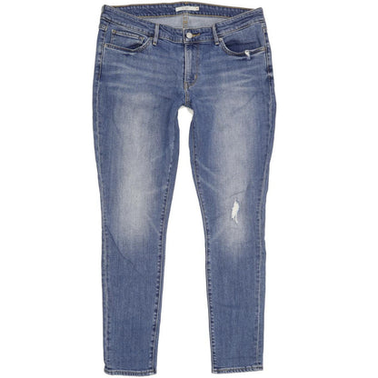 Levi's 711 Women Blue Skinny Slim Stretch Jeans W32 L30
