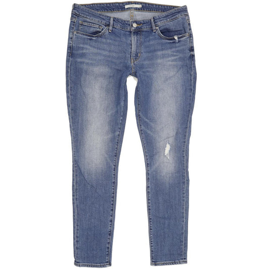 Levi's 711 Women Blue Skinny Slim Stretch Jeans W32 L30