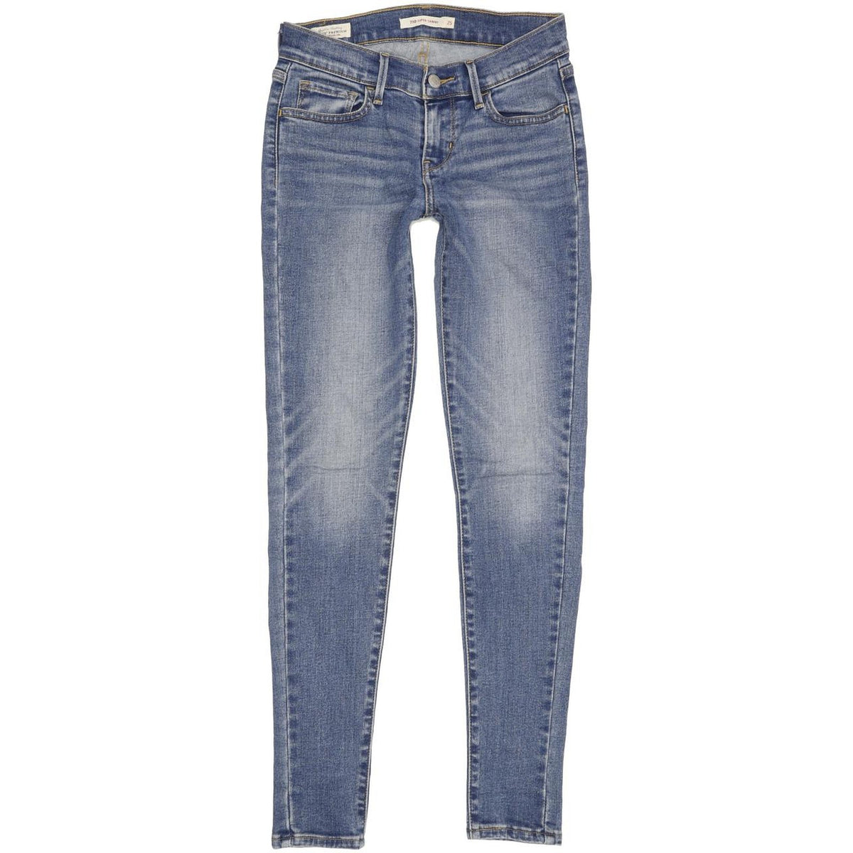Levi's 710 Super Women Blue Skinny Slim Stretch Jeans W25 L30
