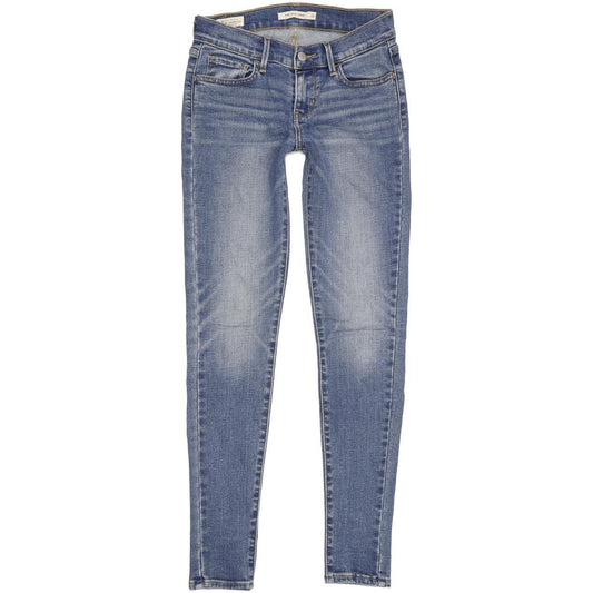 Levi's 710 Super Women Blue Skinny Slim Stretch Jeans W25 L30