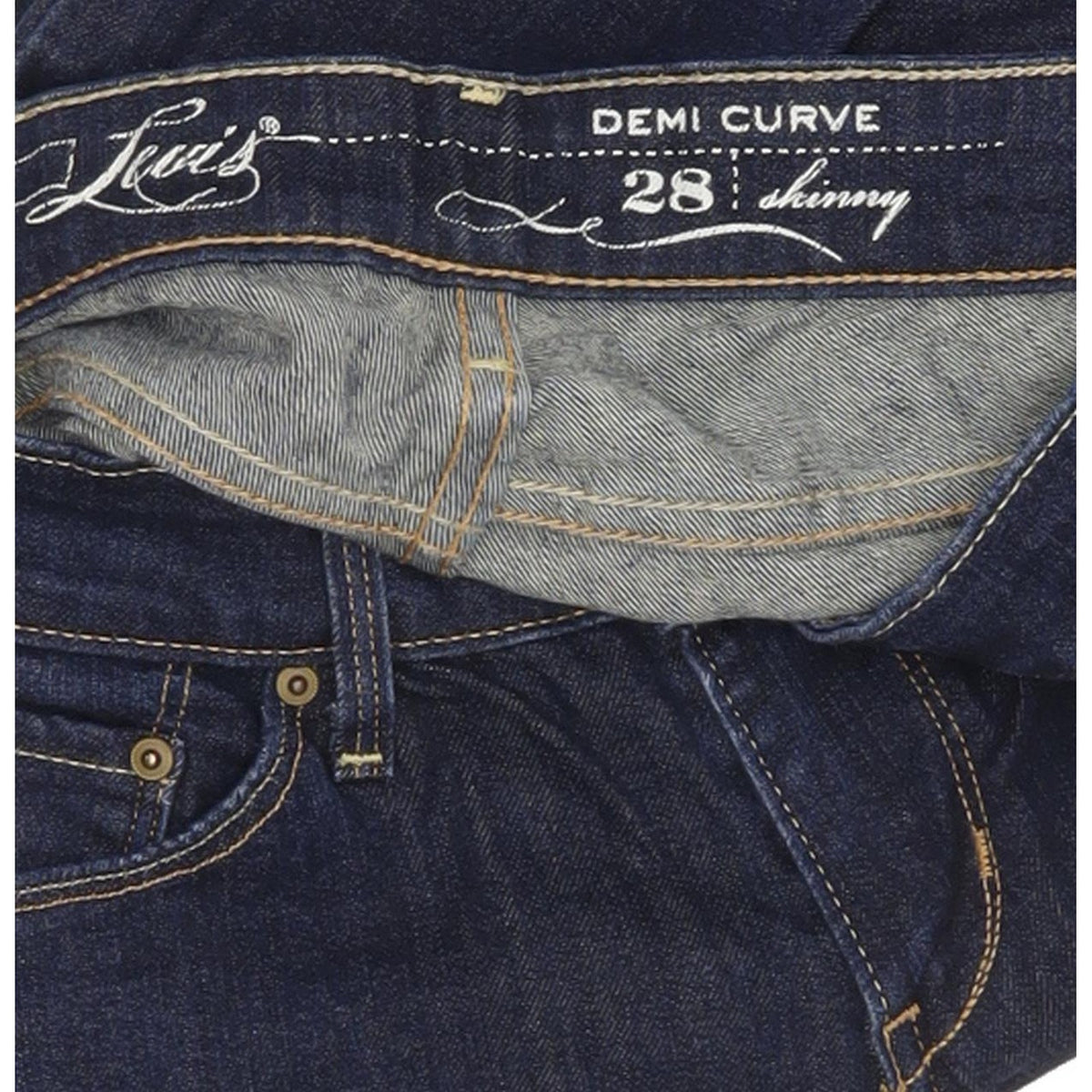 Levi's Demi Curve Women Blue Skinny Slim Stretch Jeans W28 L32