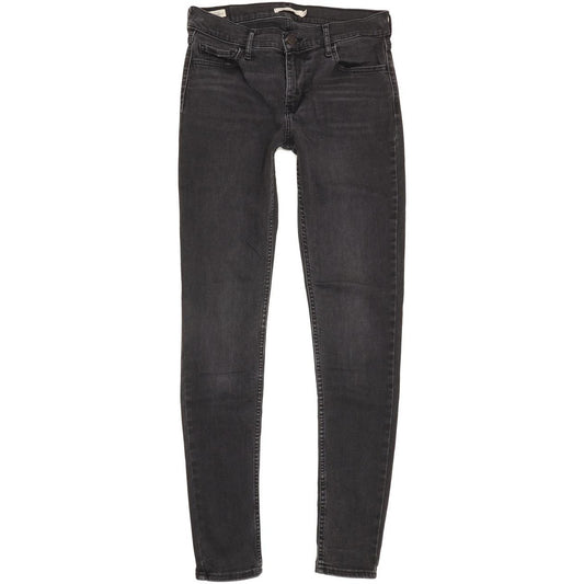 Levi's 710 Super Women Black Skinny Slim Stretch Jeans W29 L31