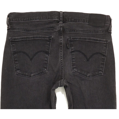 Levi's 710 Super Women Black Skinny Slim Stretch Jeans W29 L31