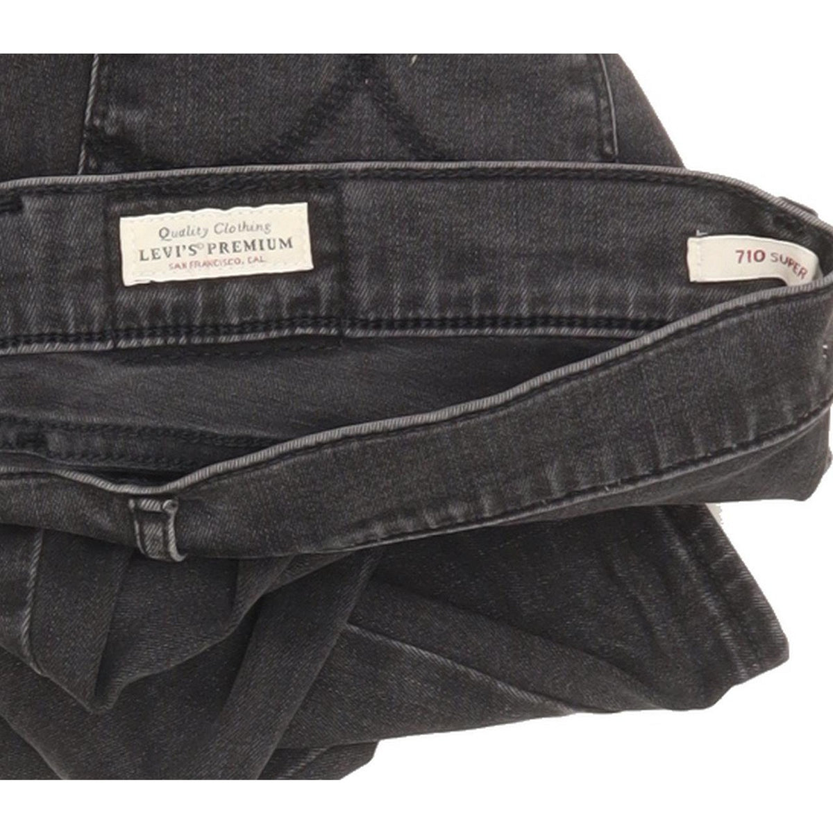 Levi's 710 Super Women Black Skinny Slim Stretch Jeans W29 L31