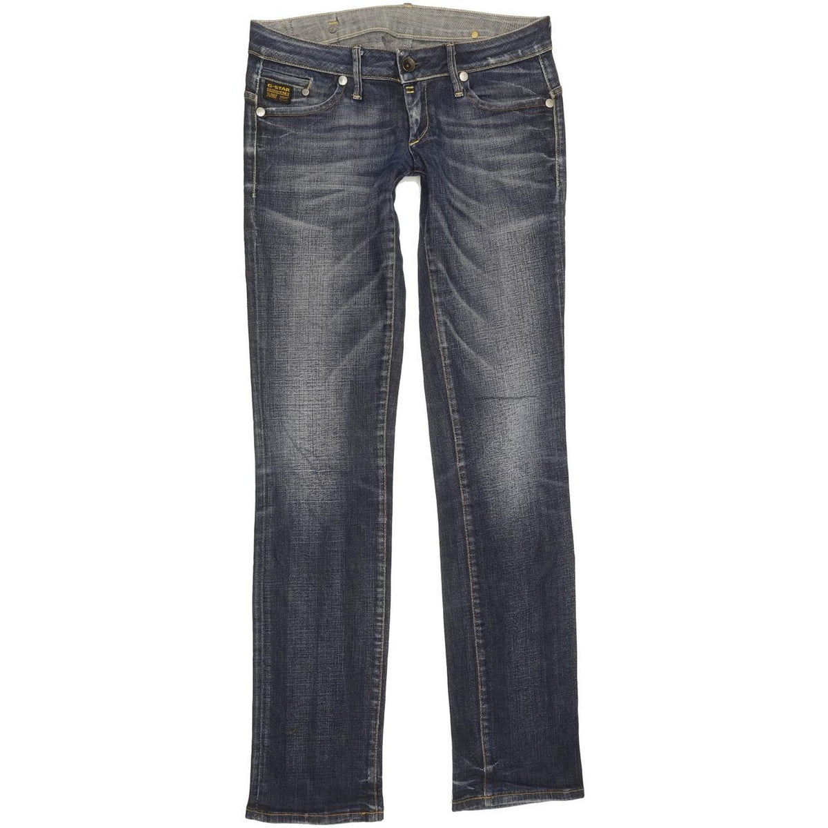 G-Star Midge Women Blue Straight Slim Stretch Jeans W30 L34