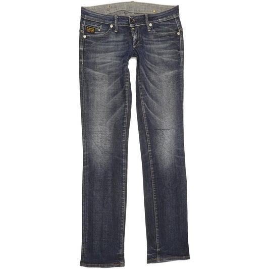 G-Star Midge Women Blue Straight Slim Stretch Jeans W30 L34