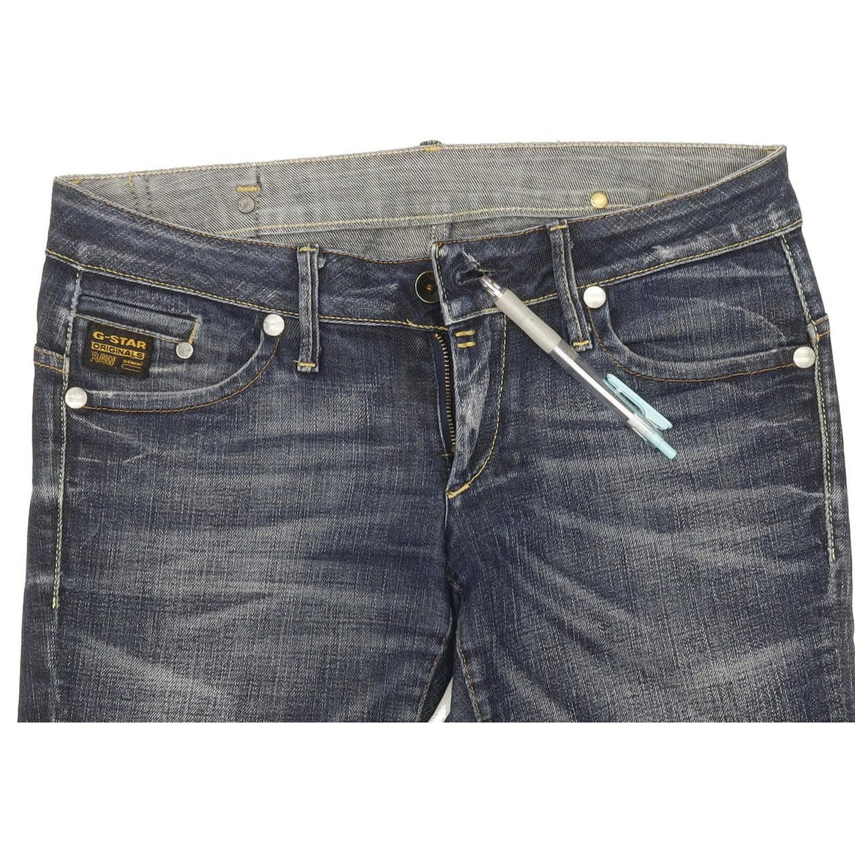 G-Star Midge Women Blue Straight Slim Stretch Jeans W30 L34