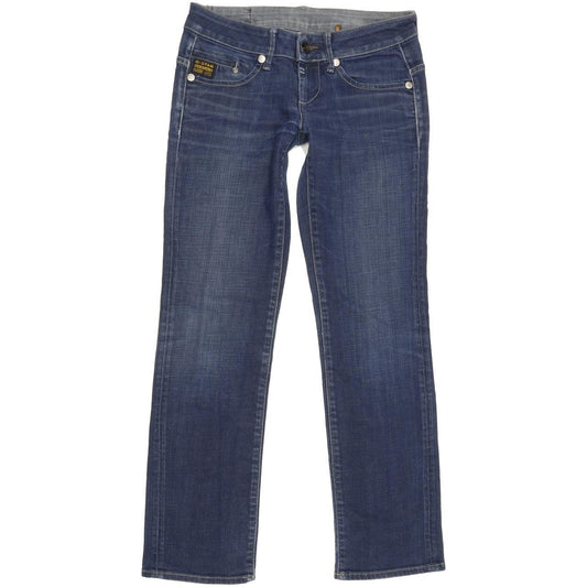 G-Star Midge Women Blue Straight Slim Stretch Jeans W26 L28