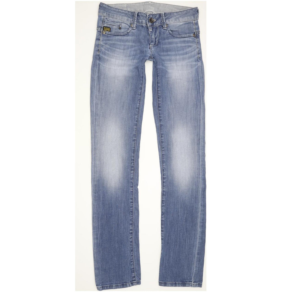 G-Star Women Blue Straight Slim Stretch Jeans W28 L33