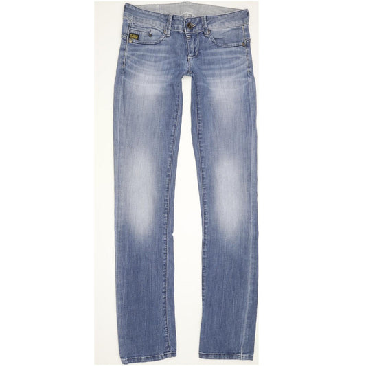 G-Star Women Blue Straight Slim Stretch Jeans W28 L33