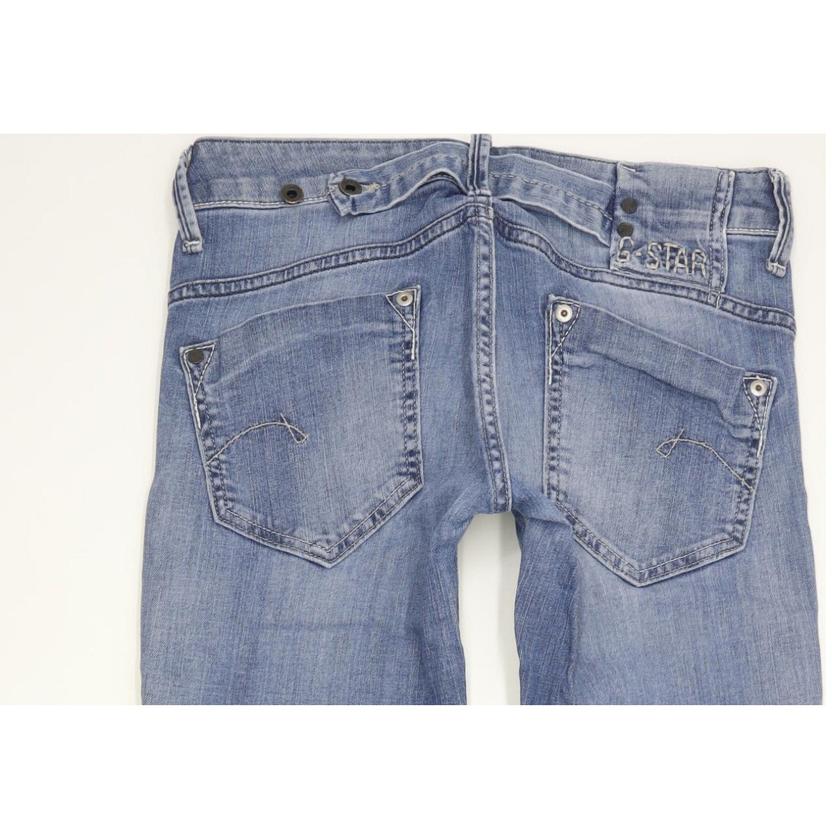 G-Star Women Blue Straight Slim Stretch Jeans W28 L33