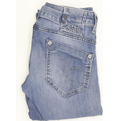 G-Star Women Blue Straight Slim Stretch Jeans W28 L33