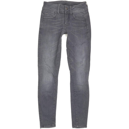 G-Star Lynn D-Mid Women Grey Skinny Slim Stretch Jeans W28 L29