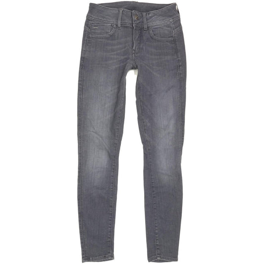 G-Star Lynn D-Mid Women Grey Skinny Slim Stretch Jeans W28 L29