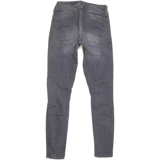 G-Star Lynn D-Mid Women Grey Skinny Slim Stretch Jeans W28 L29