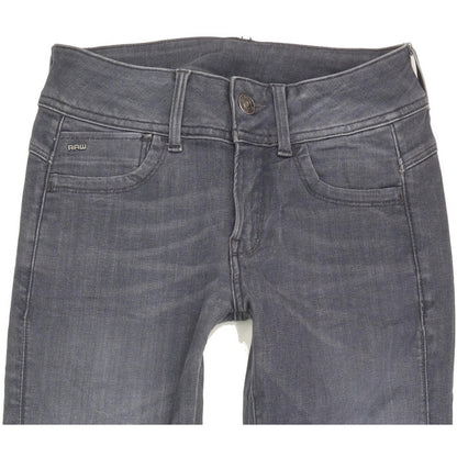 G-Star Lynn D-Mid Women Grey Skinny Slim Stretch Jeans W28 L29