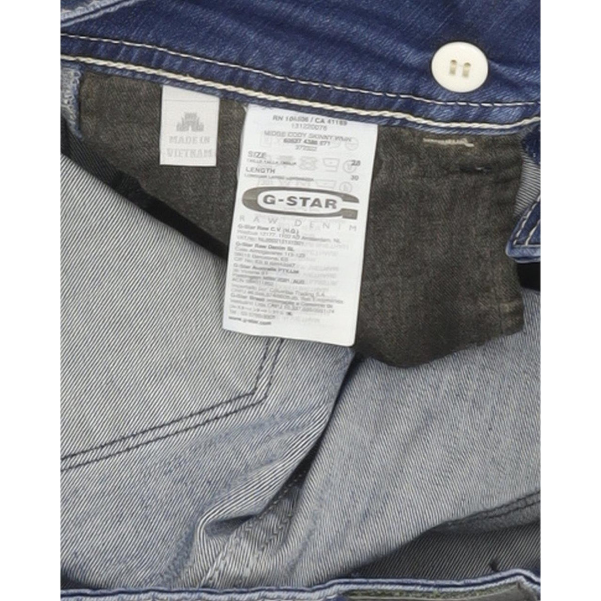 G-Star Midge Cody Women Blue Skinny Slim Stretch Jeans W28 L29