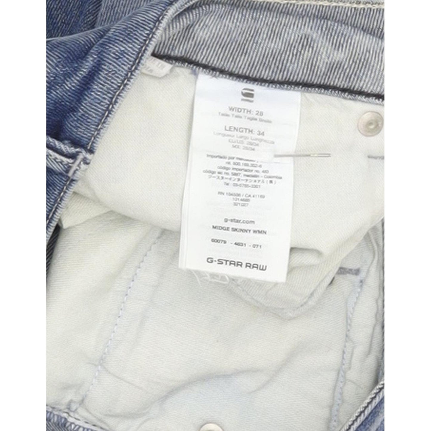 G-Star Midge Women Blue Skinny Slim Stretch Jeans W28 L33