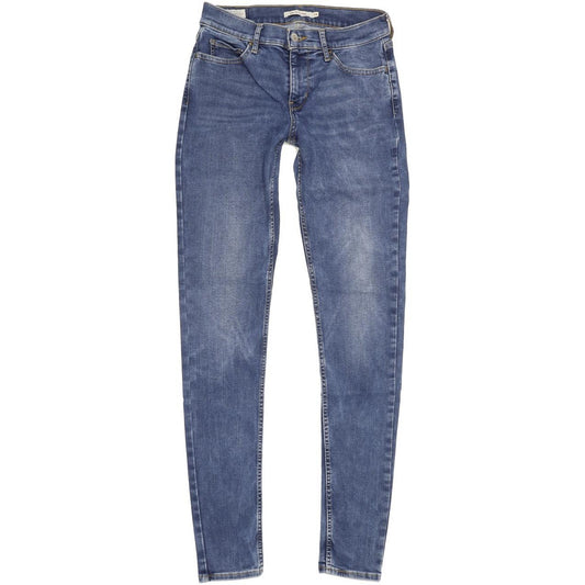 Levi's 710 Super Women Blue Skinny Slim Stretch Jeans W28 L32
