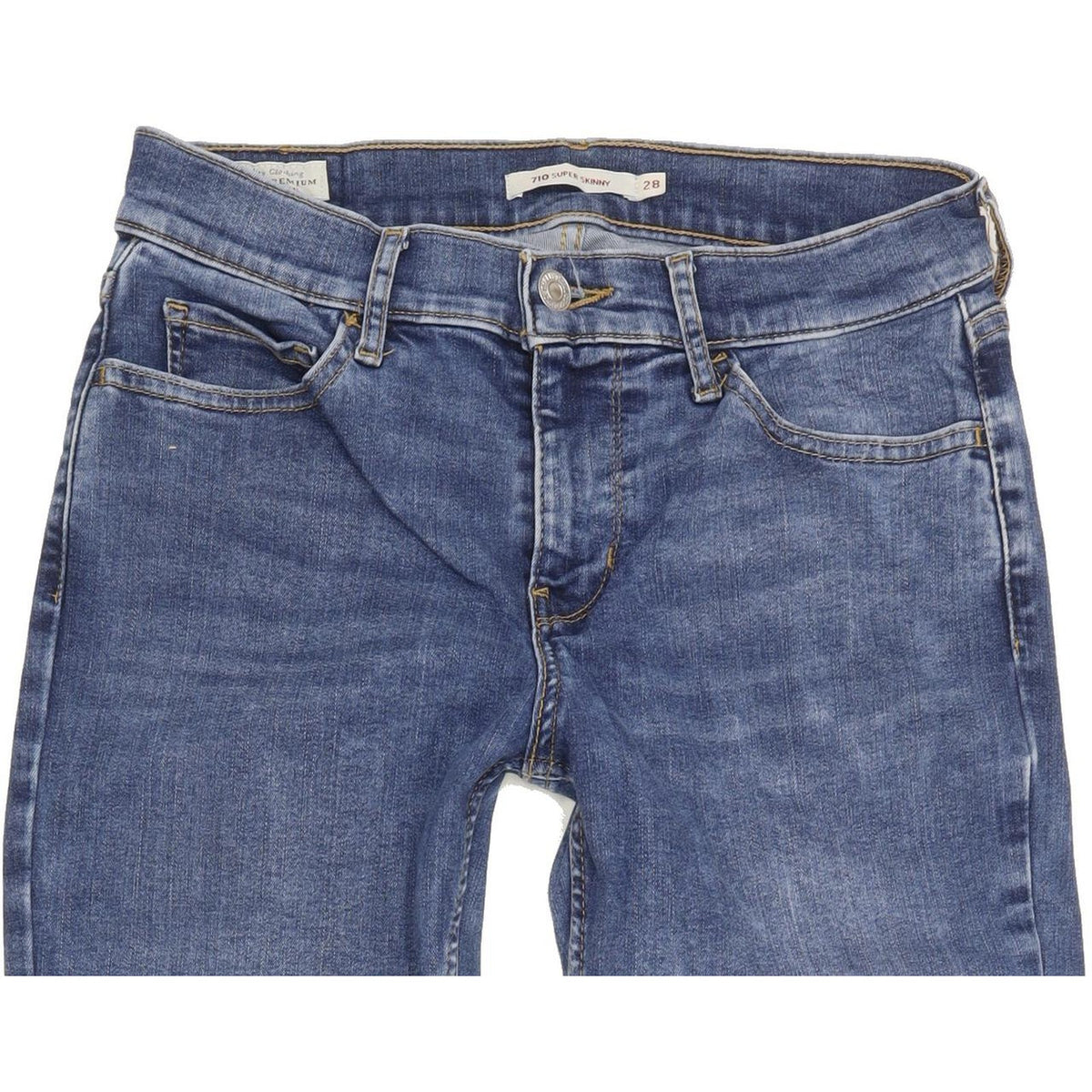 Levi's 710 Super Women Blue Skinny Slim Stretch Jeans W28 L32