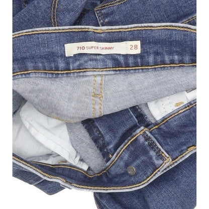 Levi's 710 Super Women Blue Skinny Slim Stretch Jeans W28 L32