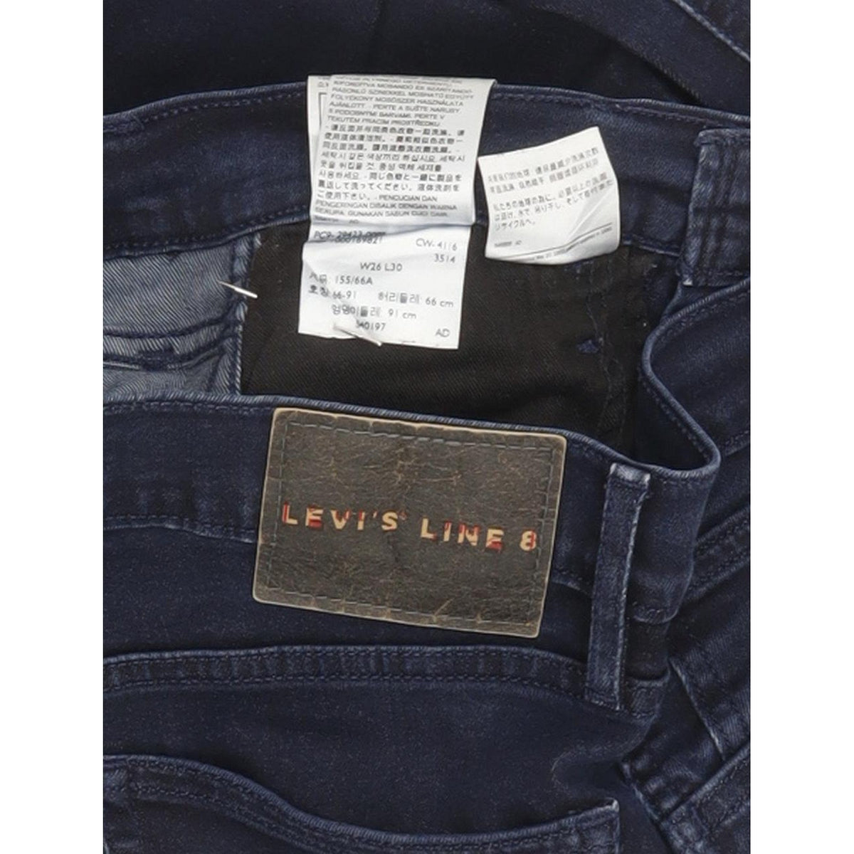 Levi's Line 8 Women Navy Skinny Slim Stretch Jeans W26 L29