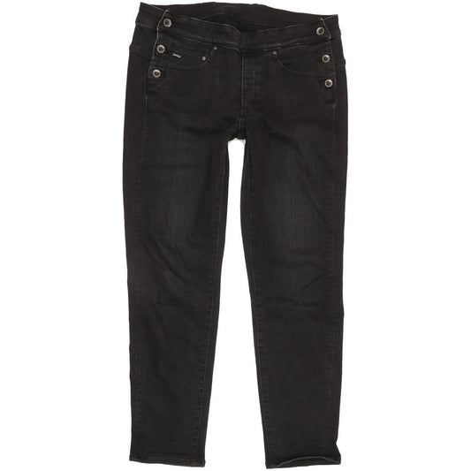 G-Star Women Black Straight Regular Stretch Jeans W30 L30