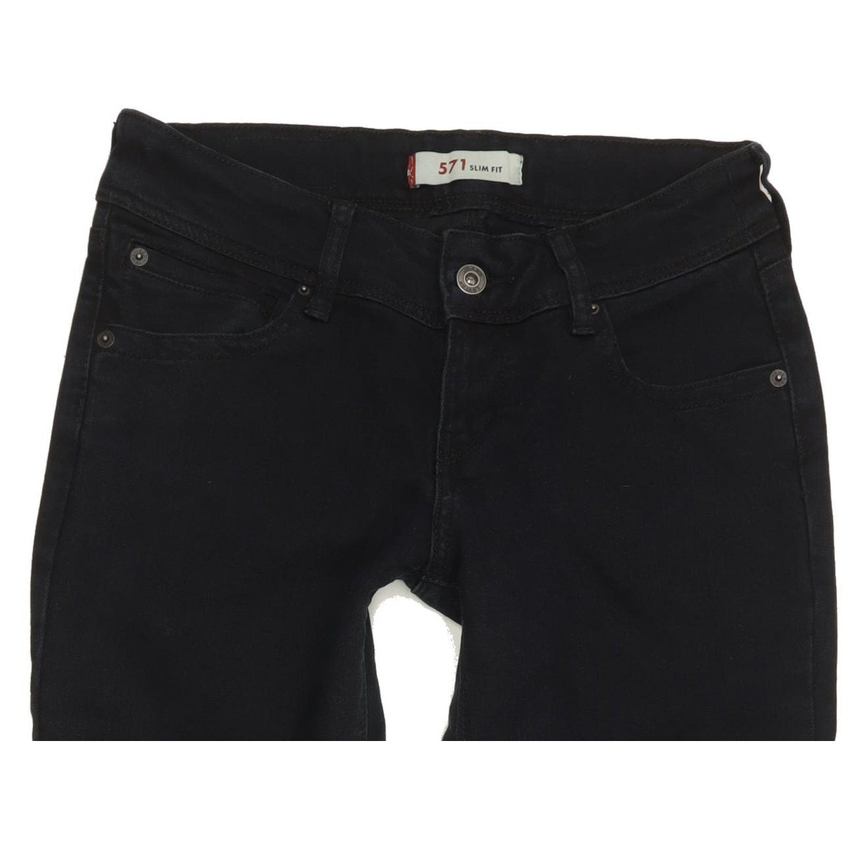 Levi's 571 Women Black Straight Slim Jeans W29 L31