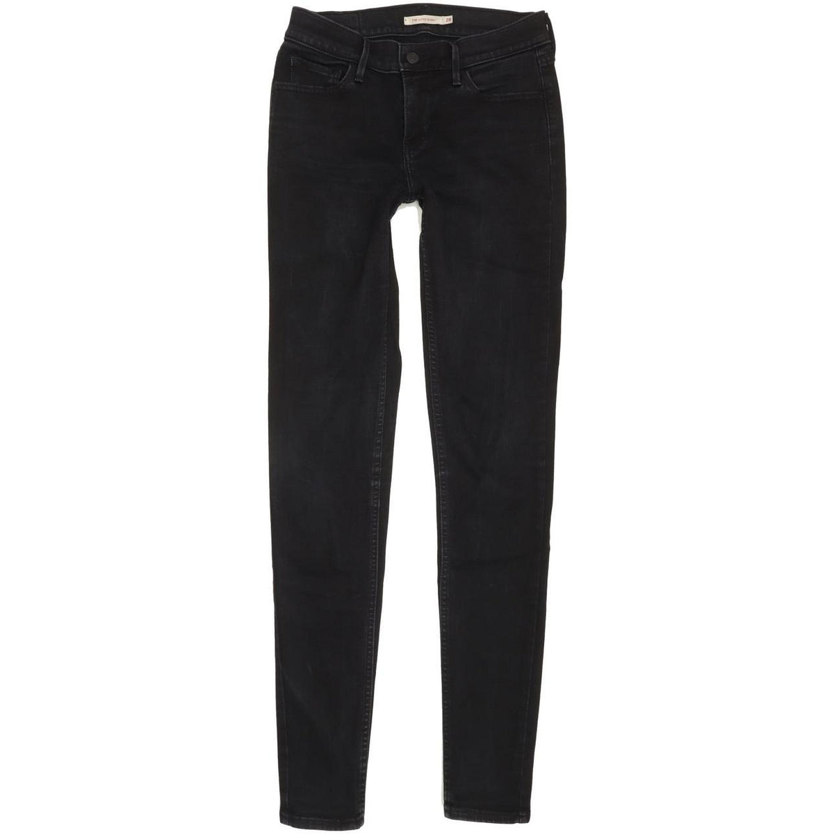Levi's 710 Super Women Black Skinny Slim Stretch Jeans W28 L32