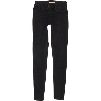 Levi's 710 Super Women Black Skinny Slim Stretch Jeans W28 L32