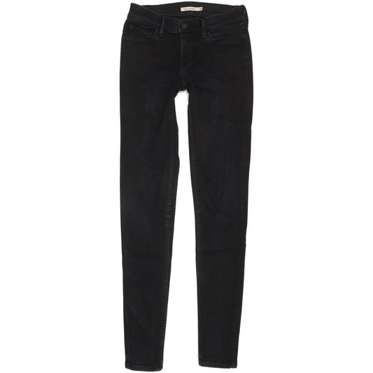 Levi's 710 Super Women Black Skinny Slim Stretch Jeans W28 L32