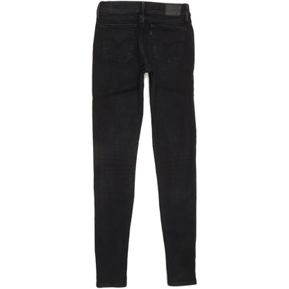 Levi's 710 Super Women Black Skinny Slim Stretch Jeans W28 L32