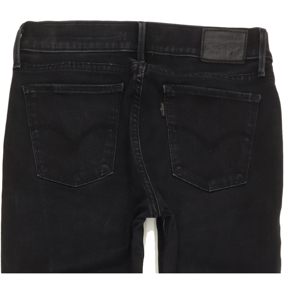 Levi's 710 Super Women Black Skinny Slim Stretch Jeans W28 L32