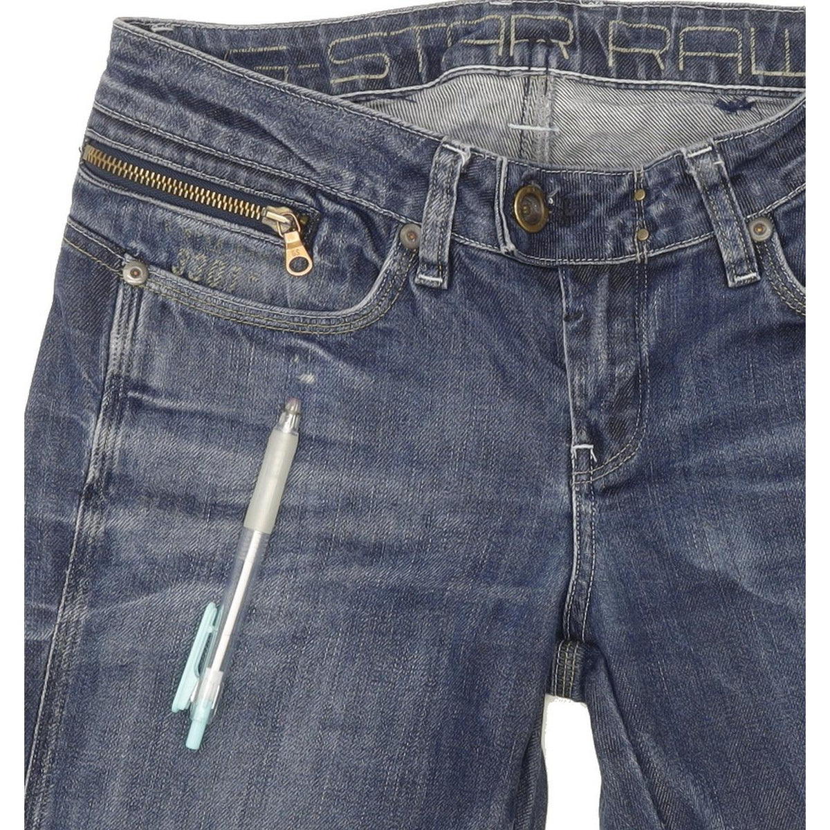 G-Star Spark Women Blue Straight Slim Stretch Jeans W29 L31