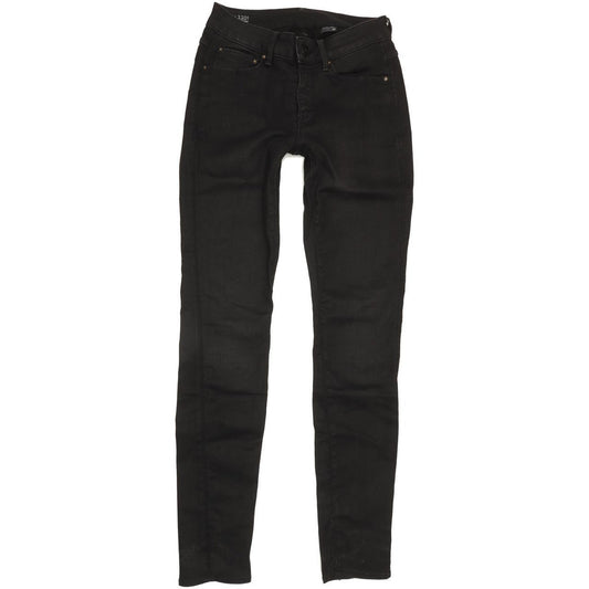 G-Star 3301 High Women Black Skinny Slim Stretch Jeans W28 L32