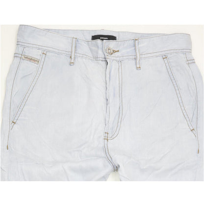 Diesel Blue Straight Loose Jeans High Waisted W26 L28